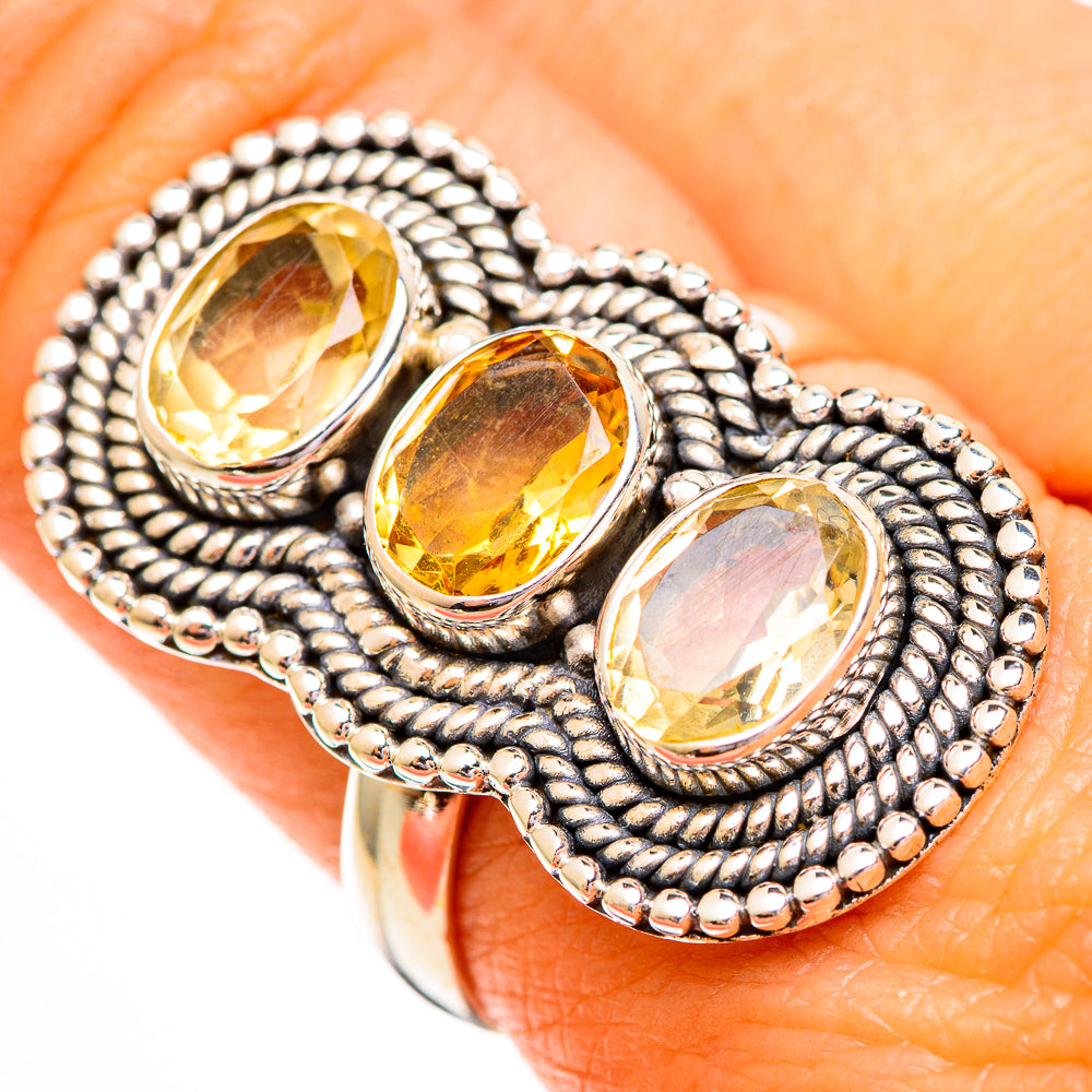 Citrine Rings handcrafted by Anasilvercos - RING112057