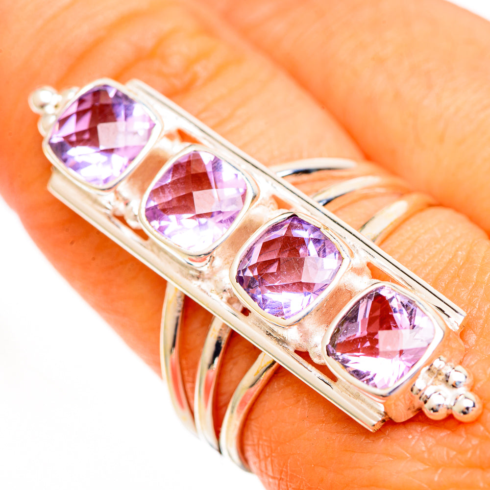 Kunzite Rings handcrafted by Anasilvercos - RING112064
