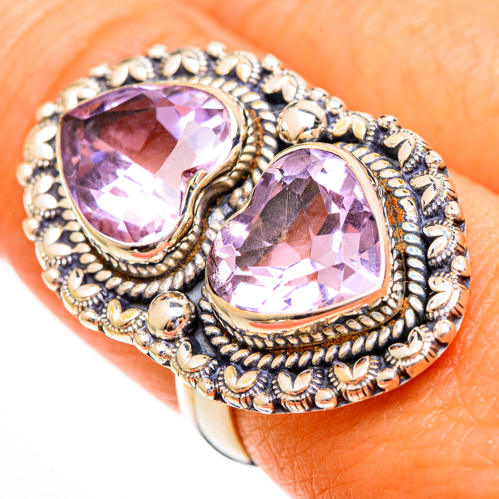 Kunzite Rings handcrafted by Anasilvercos - RING112065