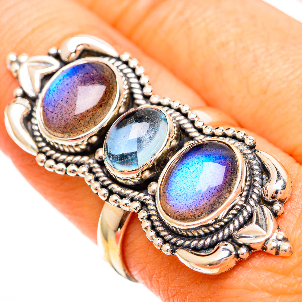 Labradorite Rings handcrafted by Anasilvercos - RING112080