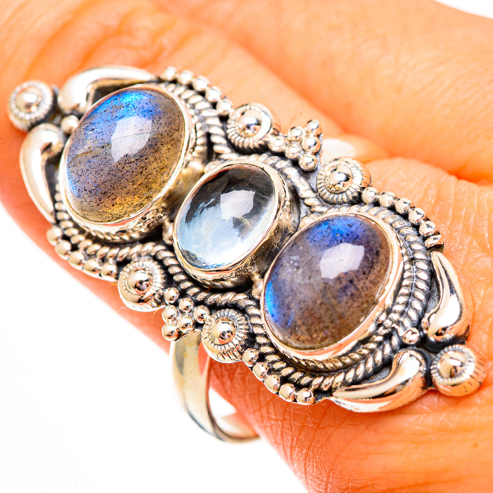 Labradorite Rings handcrafted by Anasilvercos - RING112082