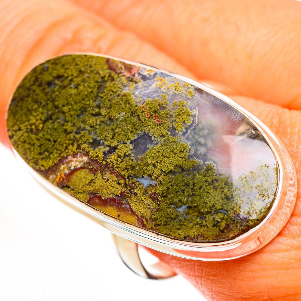 Indonesian Plume Agate Rings handcrafted by Anasilvercos - RING112084