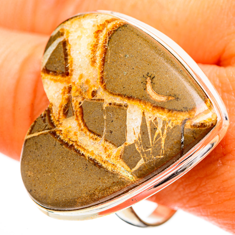 Septarian Nodule Rings handcrafted by Anasilvercos - RING112088