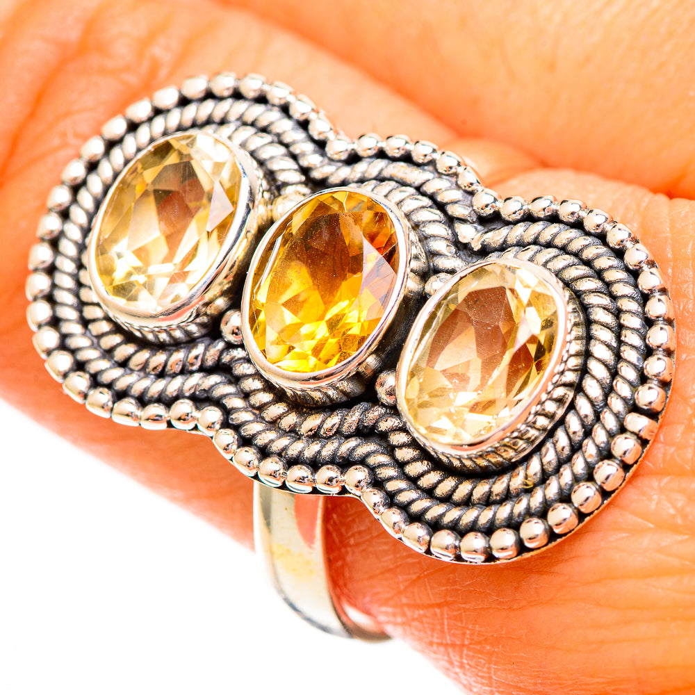 Citrine Rings handcrafted by Anasilvercos - RING112094