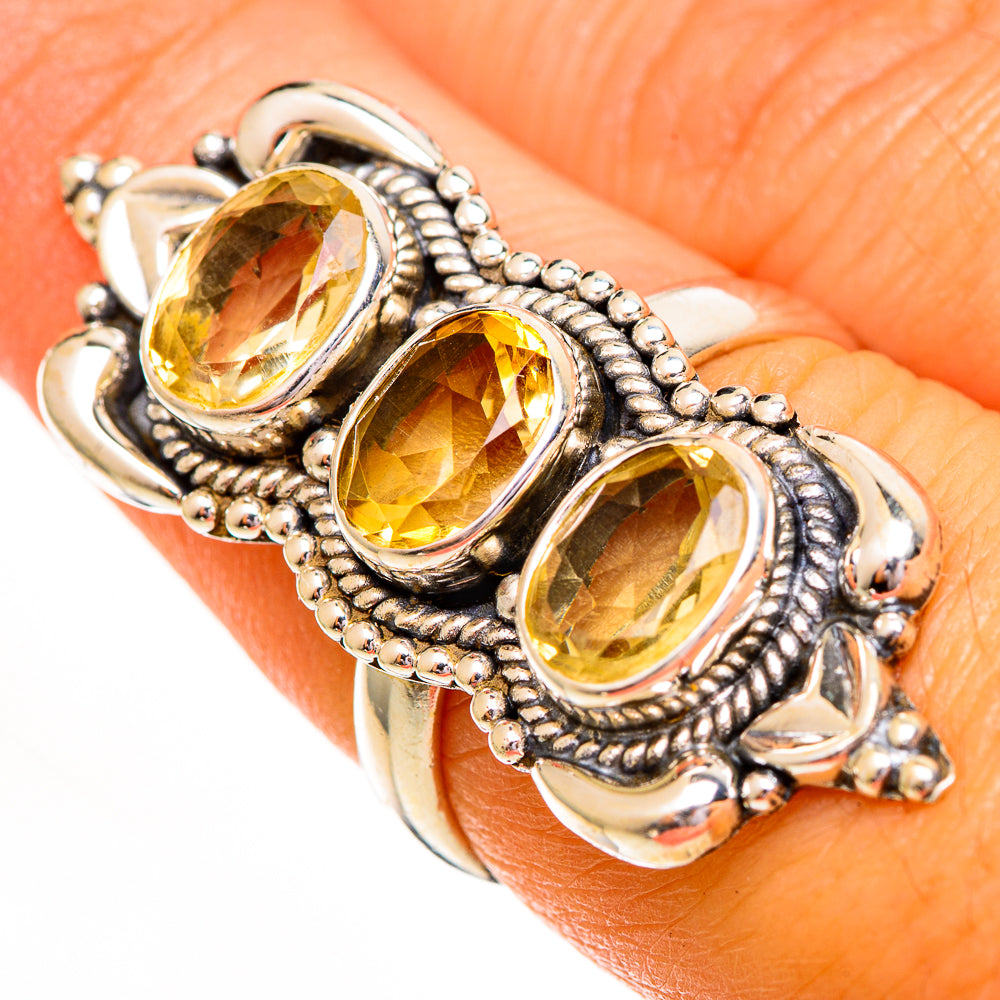 Citrine Rings handcrafted by Anasilvercos - RING112095