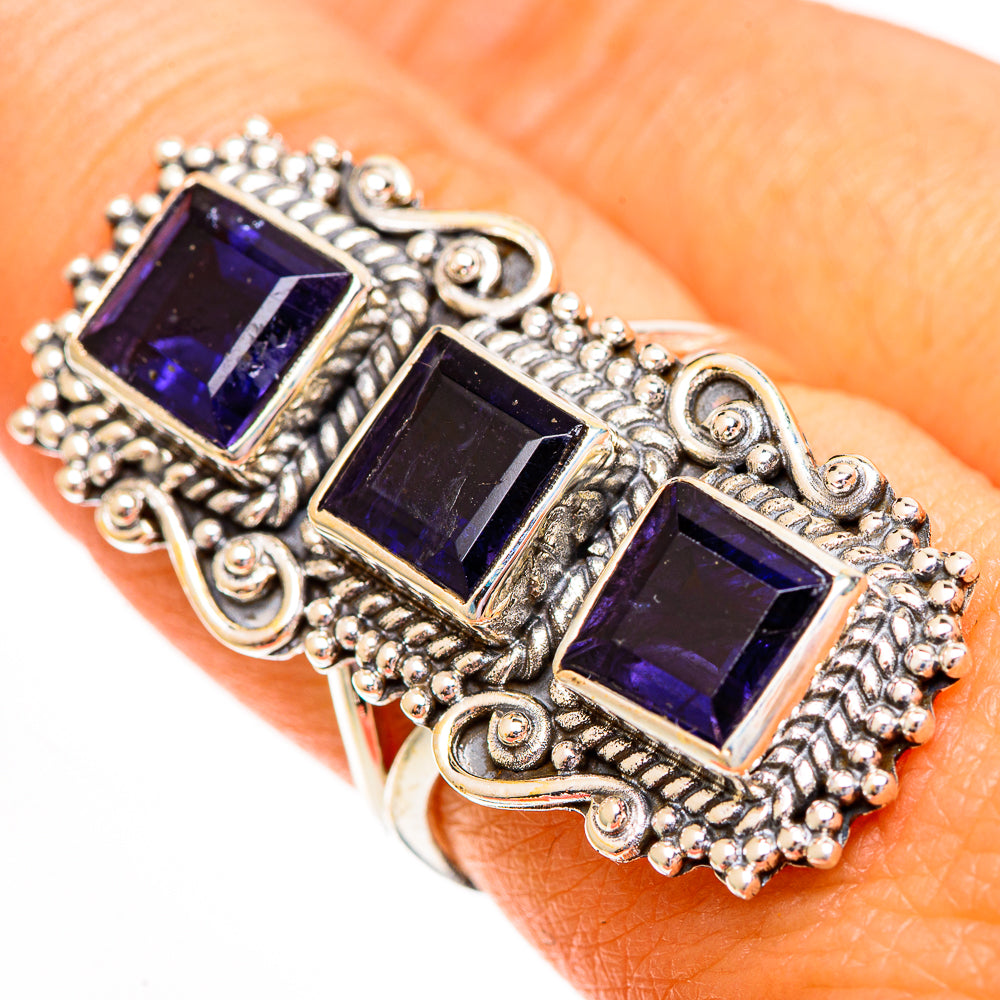 Violet Spinel Rings handcrafted by Anasilvercos - RING112096