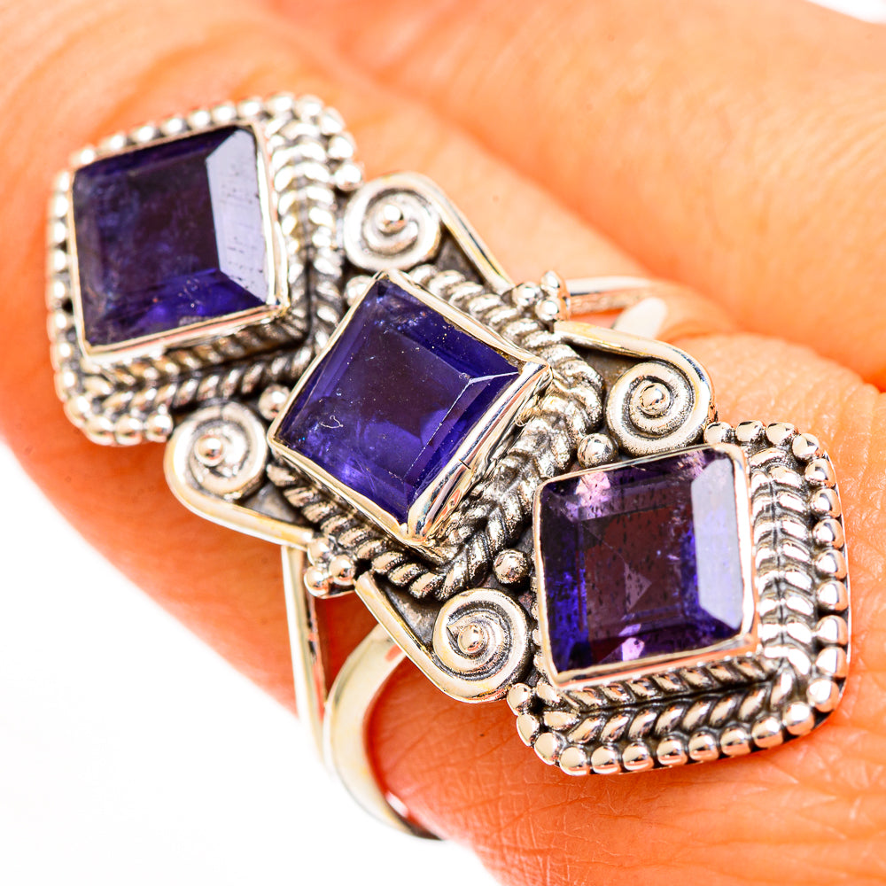 Violet Spinel Rings handcrafted by Anasilvercos - RING112098