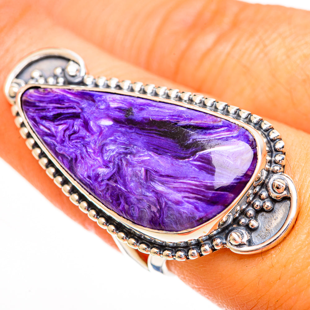 Charoite Rings handcrafted by Anasilvercos - RING112099