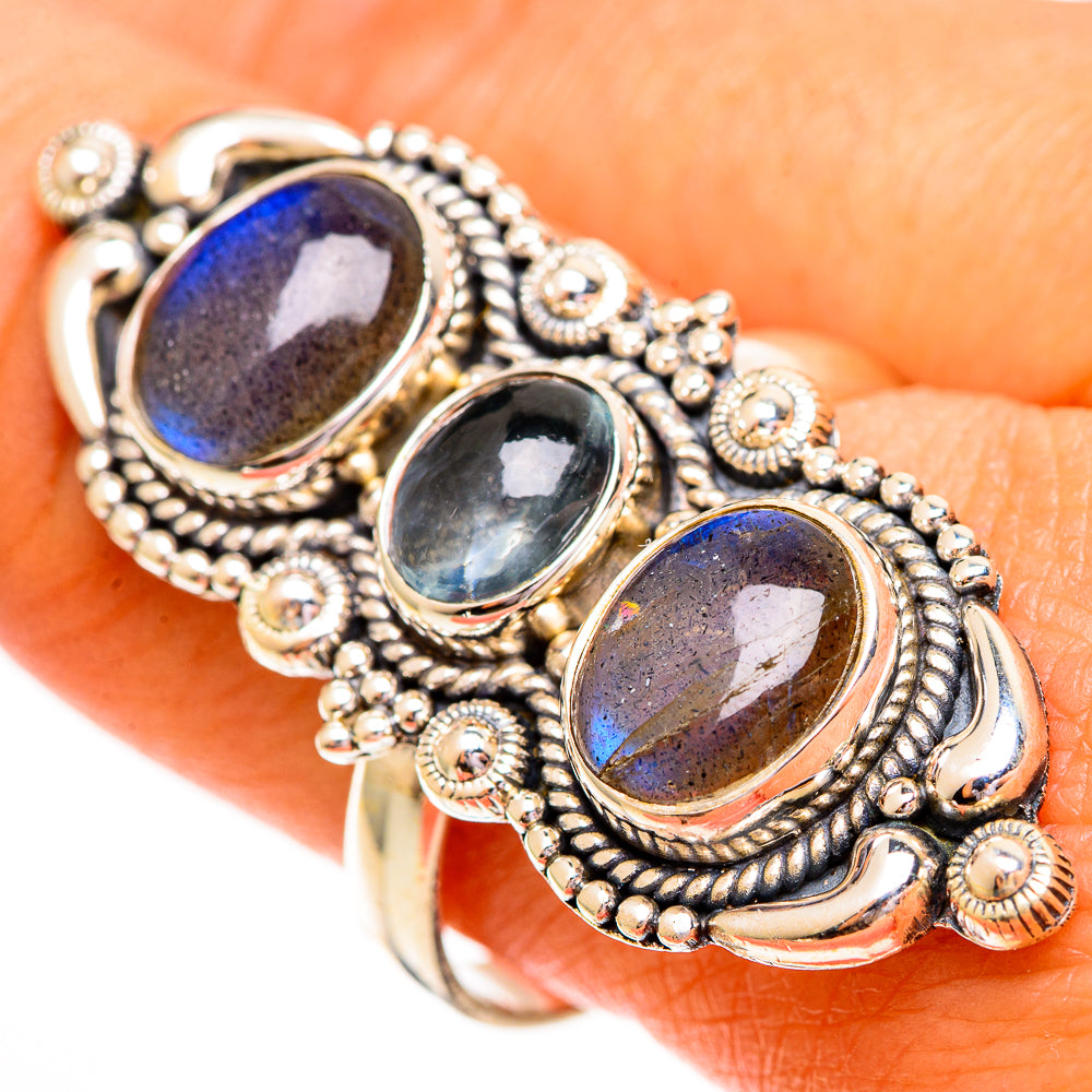Labradorite Rings handcrafted by Anasilvercos - RING112111