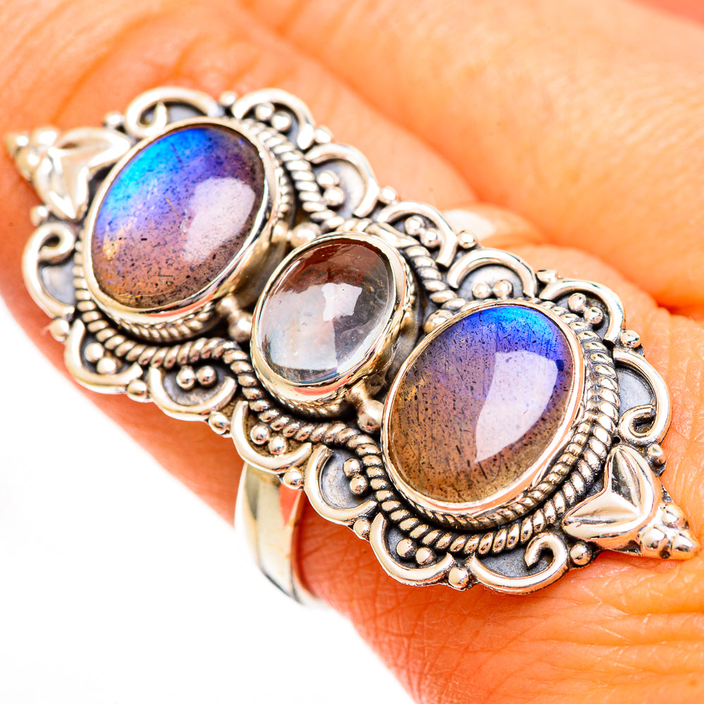 Labradorite Rings handcrafted by Anasilvercos - RING112116