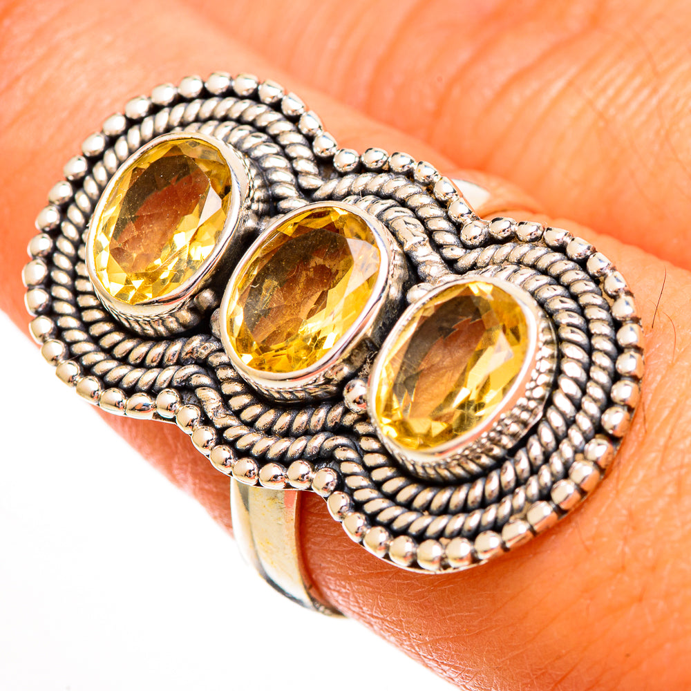Citrine Rings handcrafted by Anasilvercos - RING112131