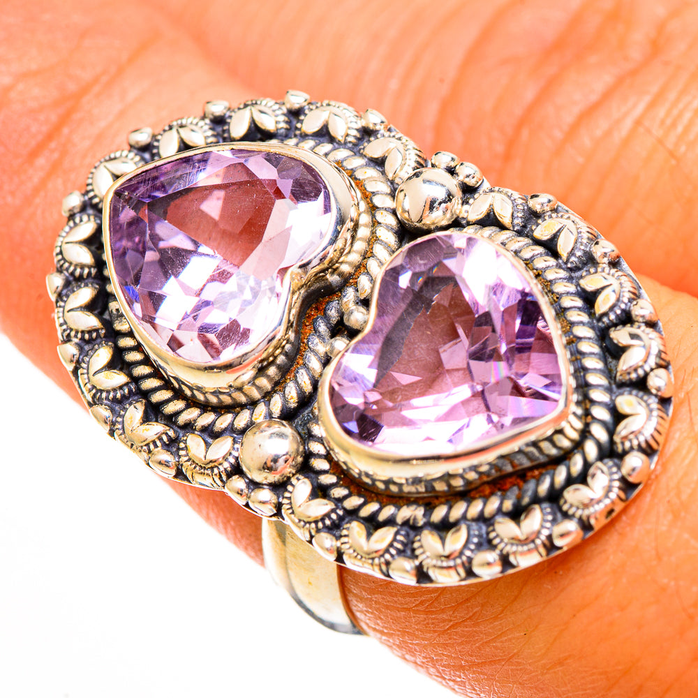 Kunzite Rings handcrafted by Anasilvercos - RING112137