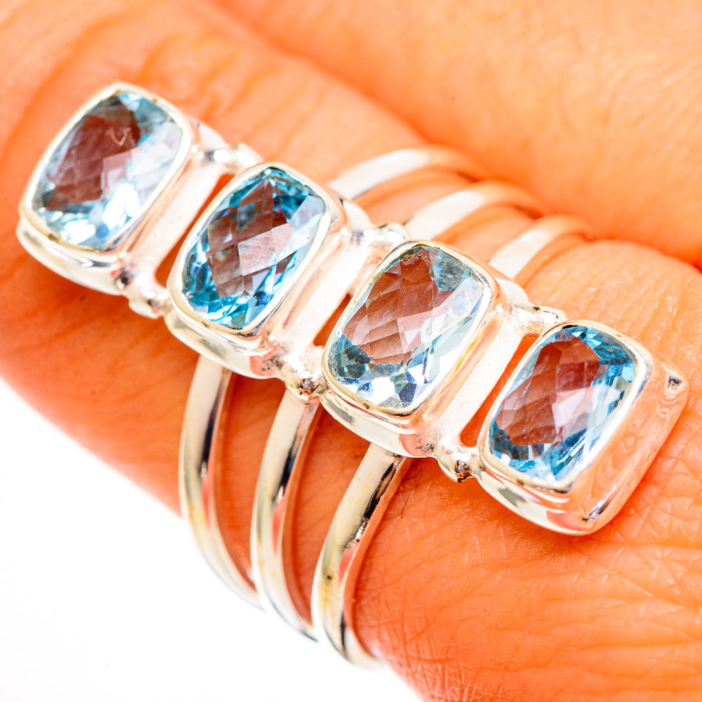 Blue Topaz Rings handcrafted by Anasilvercos - RING112151
