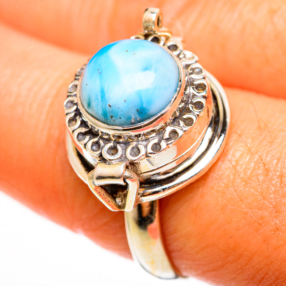 Larimar Rings handcrafted by Anasilvercos - RING112155