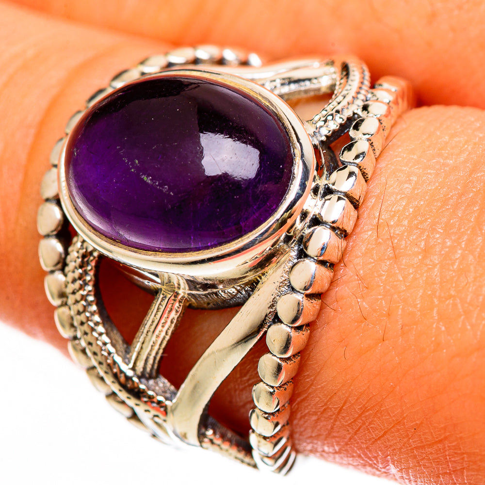 Amethyst Rings handcrafted by Anasilvercos - RING112168