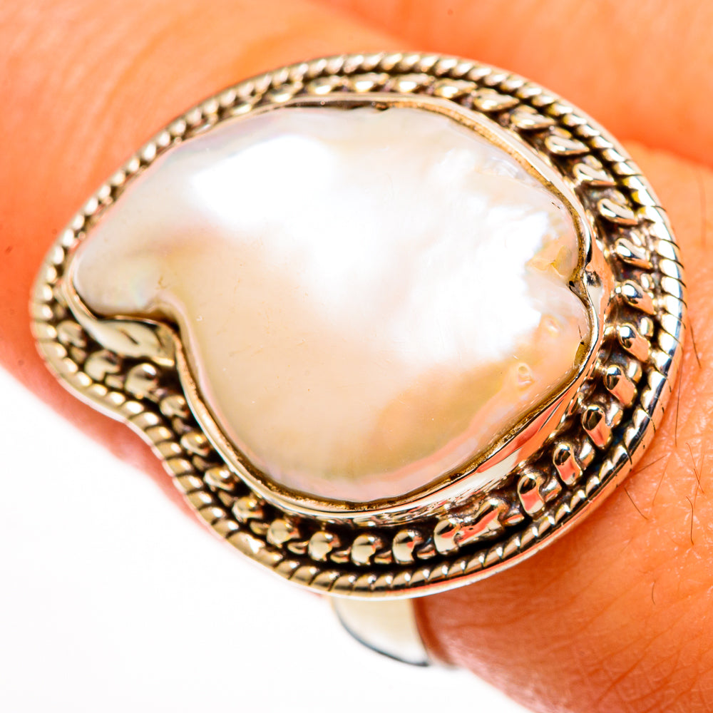 Mother Of Pearl Rings handcrafted by Anasilvercos - RING112175
