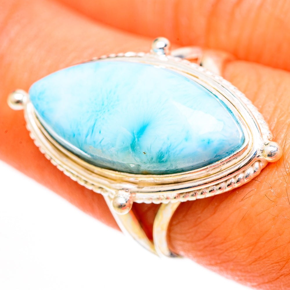 Larimar Rings handcrafted by Anasilvercos - RING112182