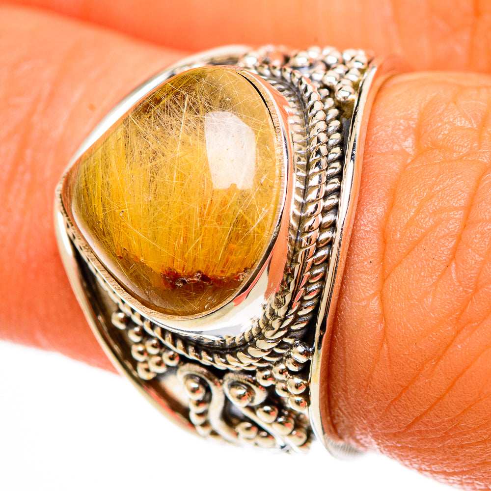 Rutilated Quartz Rings handcrafted by Anasilvercos - RING112200