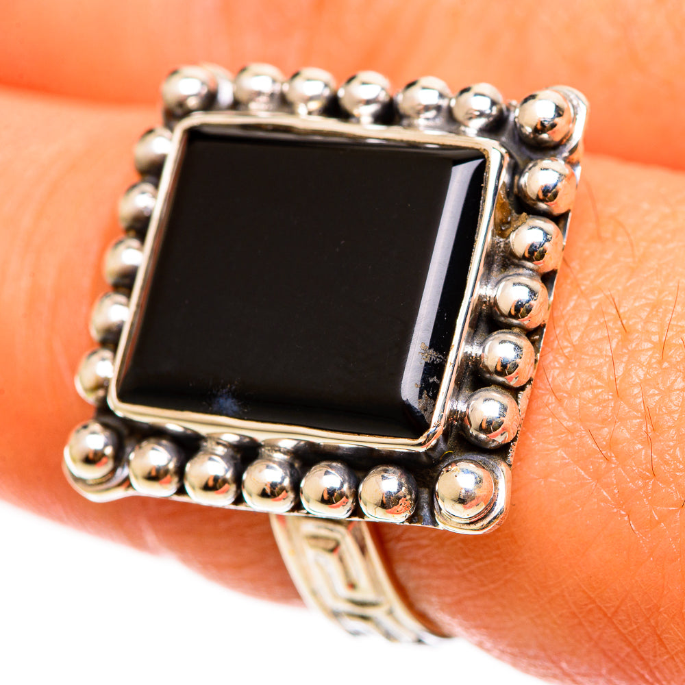 Black Onyx Rings handcrafted by Anasilvercos - RING112201