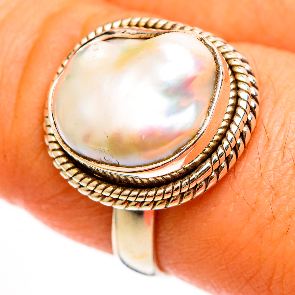 Mother Of Pearl Rings handcrafted by Anasilvercos - RING112231
