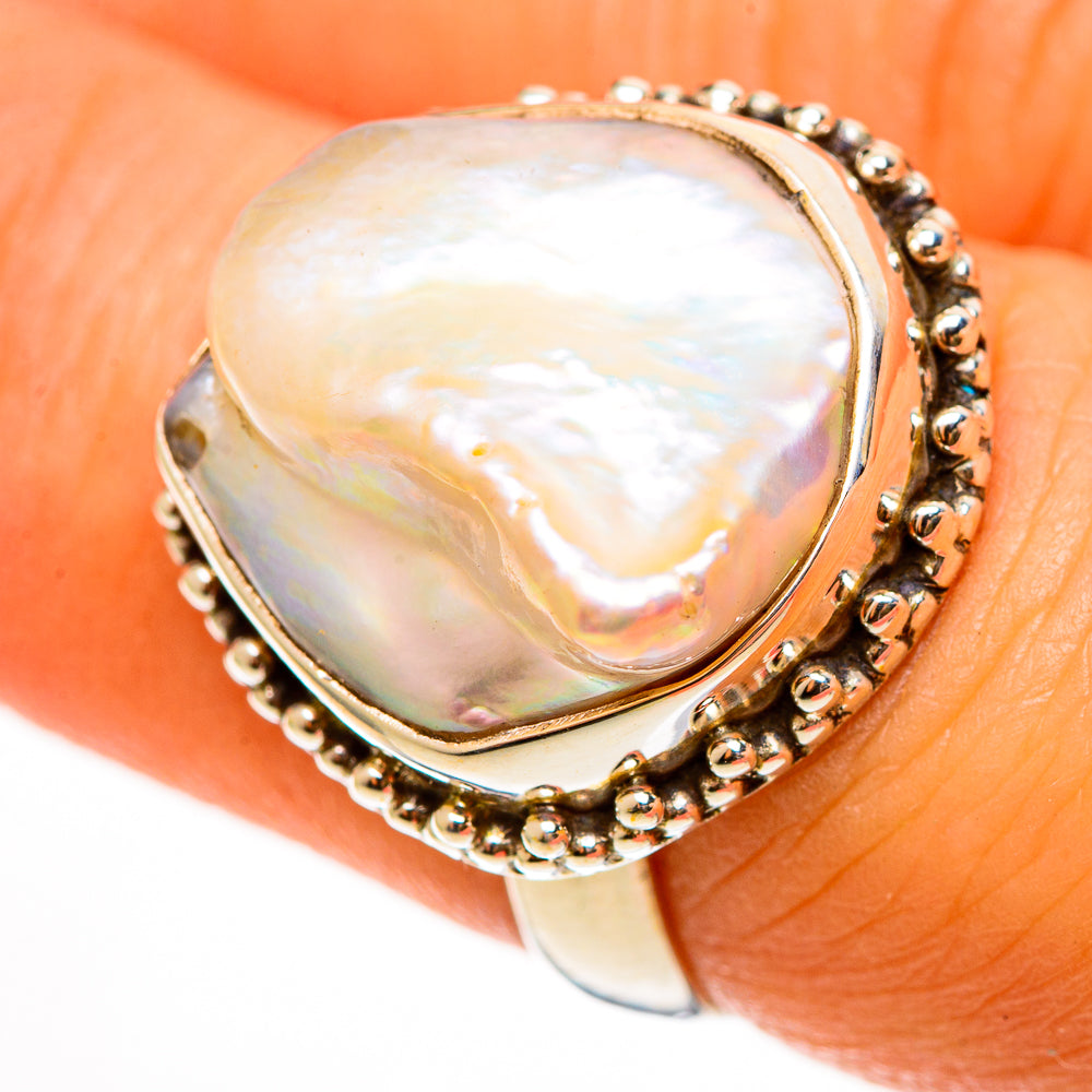 Mother Of Pearl Rings handcrafted by Anasilvercos - RING112232