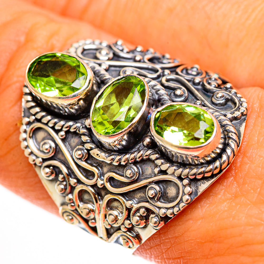 Peridot Rings handcrafted by Anasilvercos - RING112246