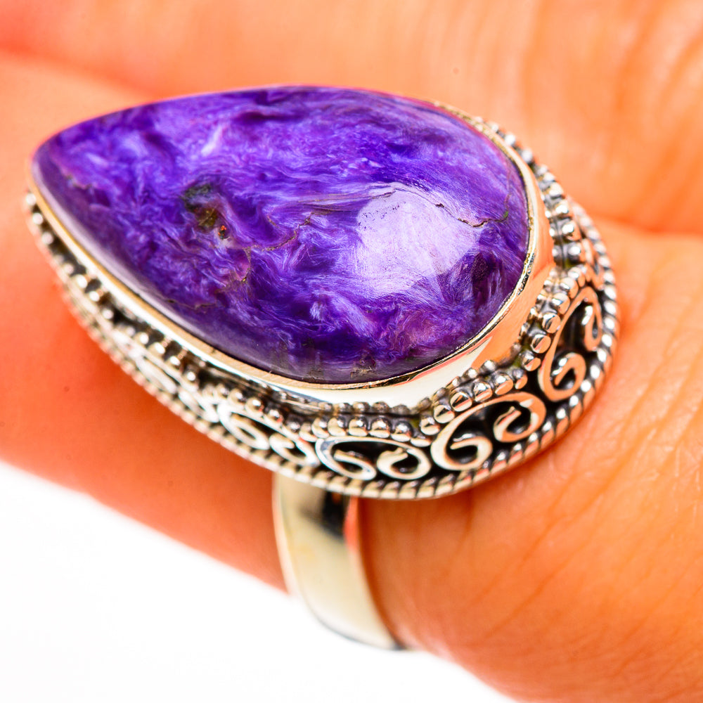 Charoite Rings handcrafted by Anasilvercos - RING112254