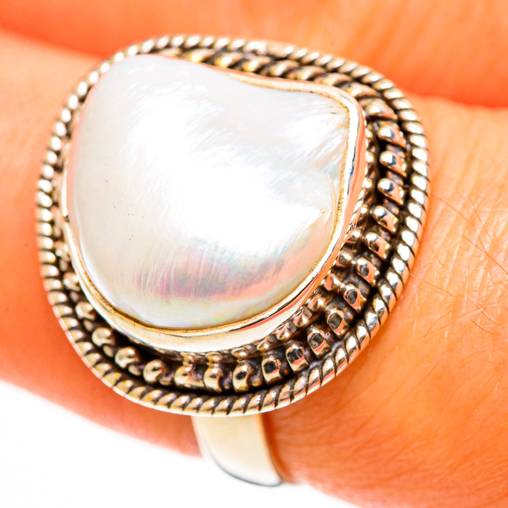 Mother Of Pearl Rings handcrafted by Anasilvercos - RING112257