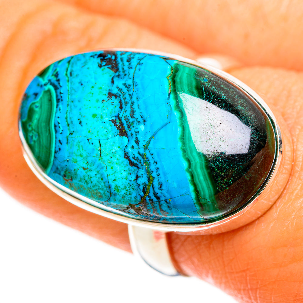 Malachite In Chrysocolla Rings handcrafted by Anasilvercos - RING112260