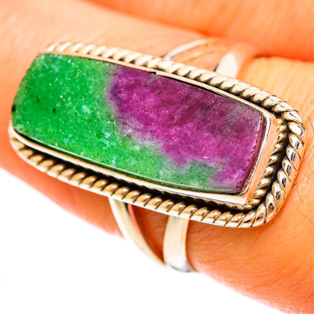Ruby Zoisite Rings handcrafted by Anasilvercos - RING112261