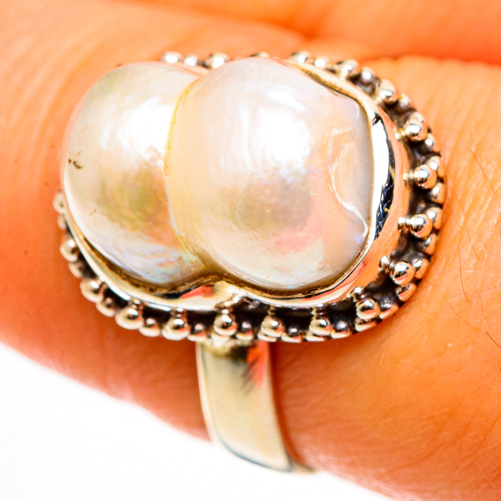 Mother Of Pearl Rings handcrafted by Anasilvercos - RING112286