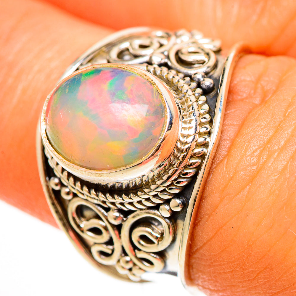 Ethiopian Opal Rings handcrafted by Anasilvercos - RING112295