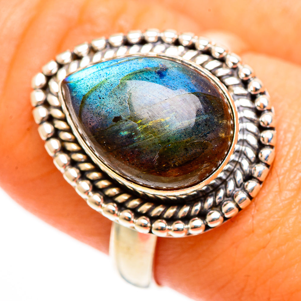 Labradorite Rings handcrafted by Anasilvercos - RING112296