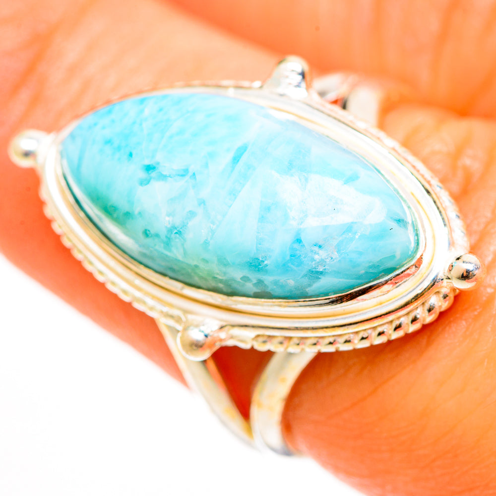 Larimar Rings handcrafted by Anasilvercos - RING112297