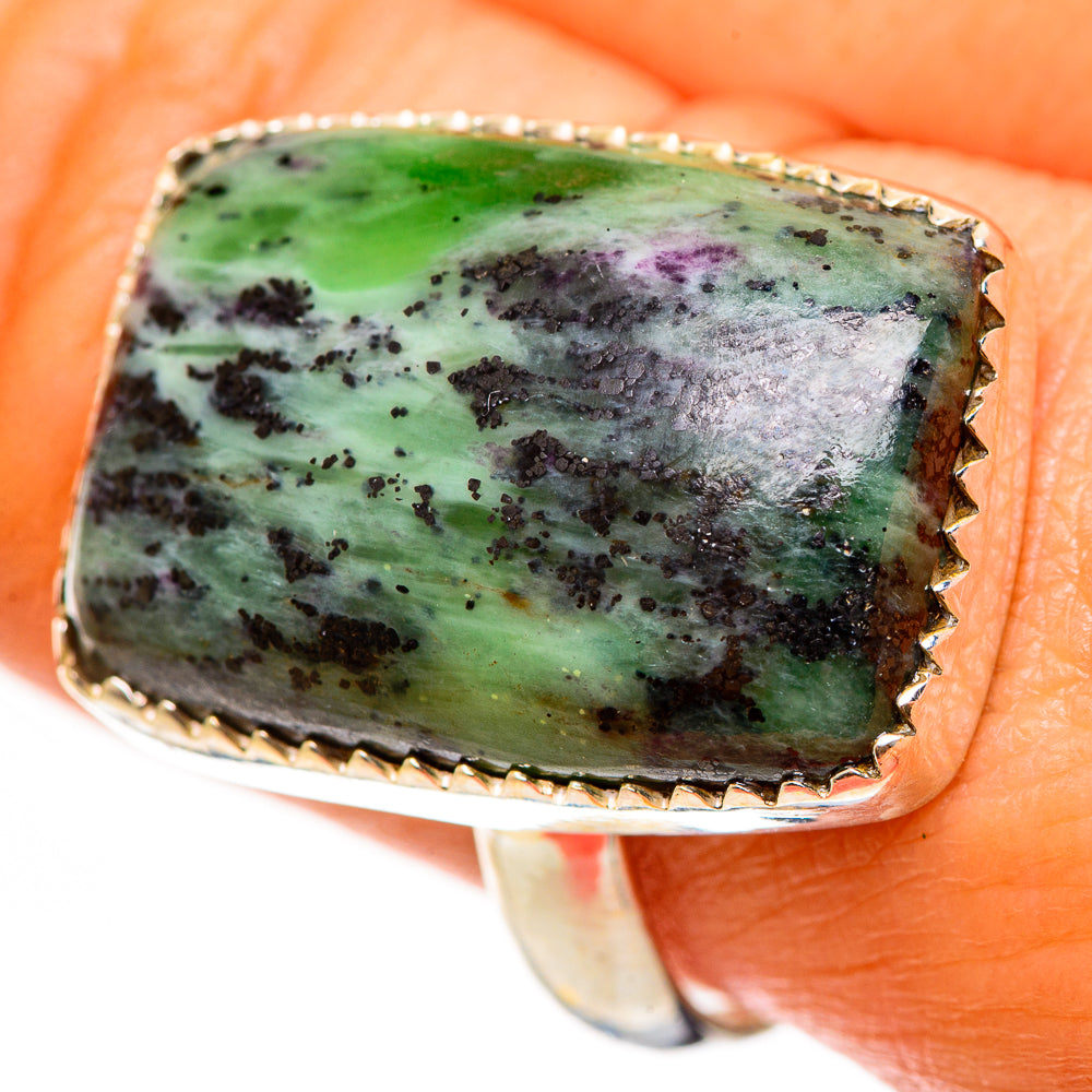 Ruby Zoisite Rings handcrafted by Anasilvercos - RING112303
