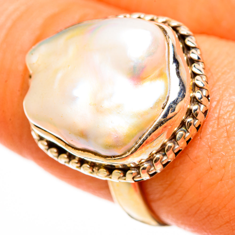Mother Of Pearl Rings handcrafted by Anasilvercos - RING112314