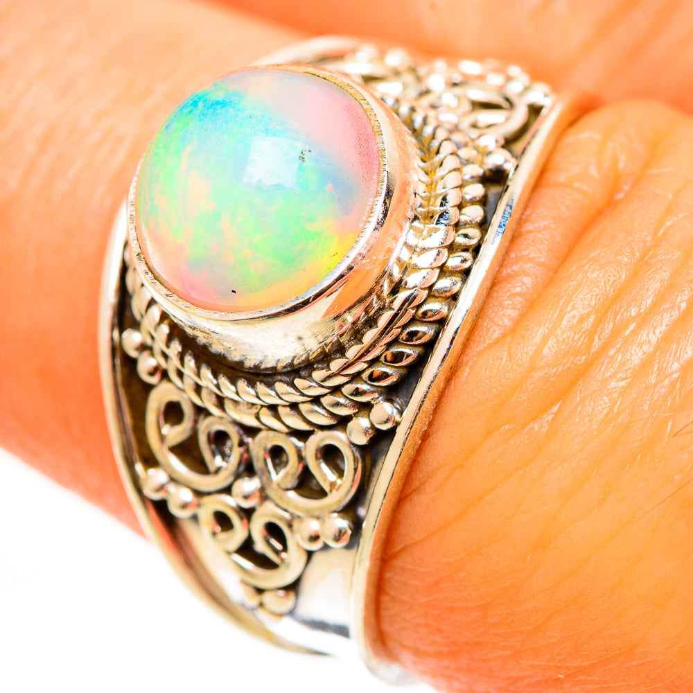 Ethiopian Opal Rings handcrafted by Anasilvercos - RING112322