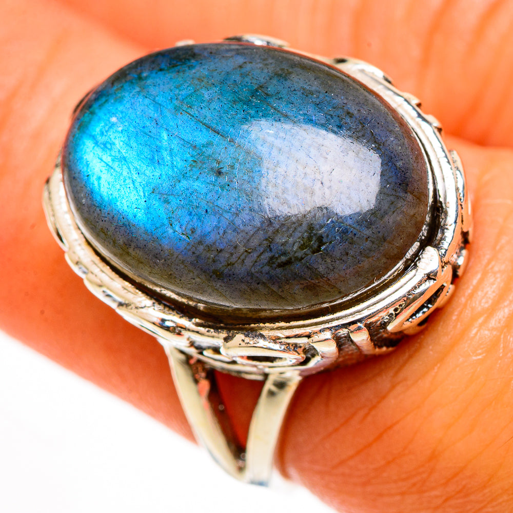 Labradorite Rings handcrafted by Anasilvercos - RING112323