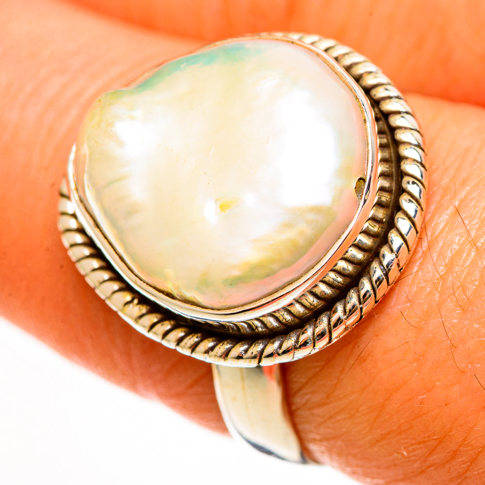 Mother Of Pearl Rings handcrafted by Anasilvercos - RING112340