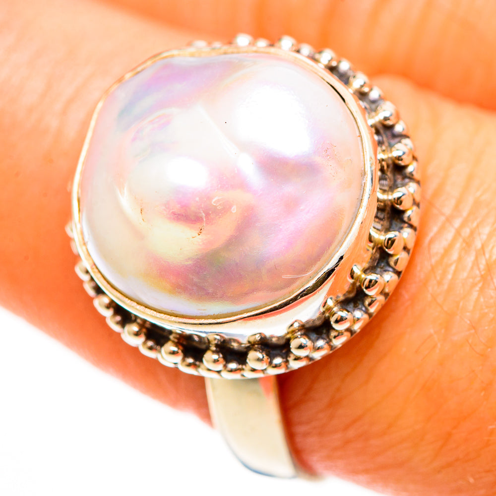 Mother Of Pearl Rings handcrafted by Anasilvercos - RING112341