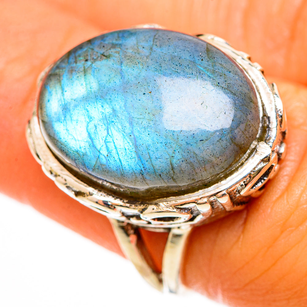 Labradorite Rings handcrafted by Anasilvercos - RING112351