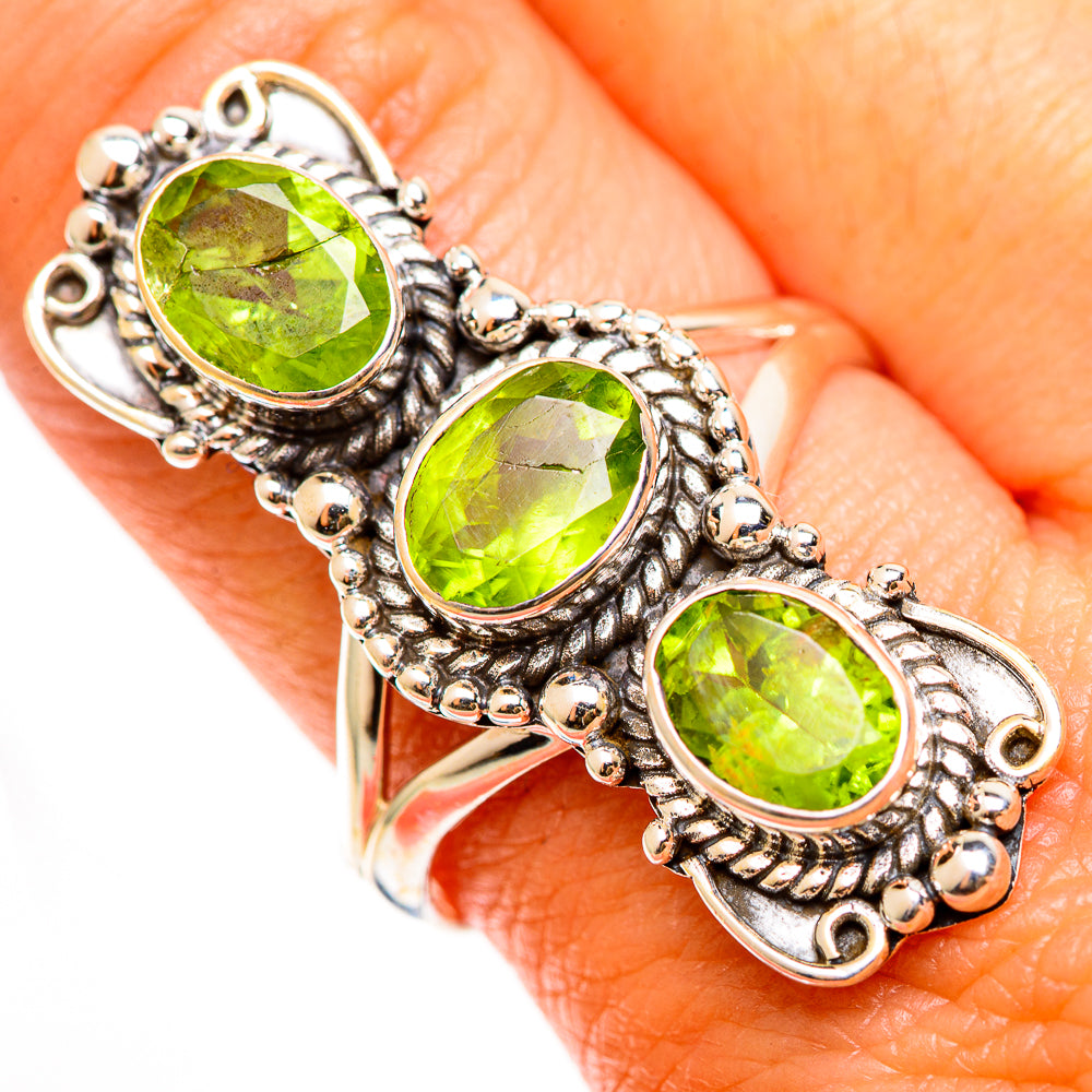 Peridot Rings handcrafted by Anasilvercos - RING112360