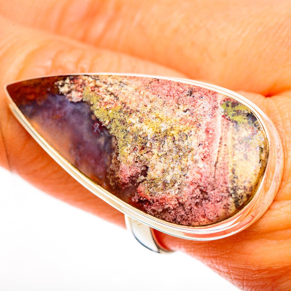 Indonesian Plume Agate Rings handcrafted by Anasilvercos - RING112367