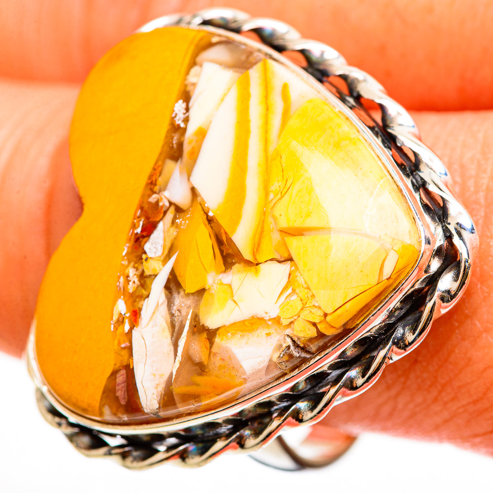 Brecciated Mookaite Rings handcrafted by Anasilvercos - RING112368