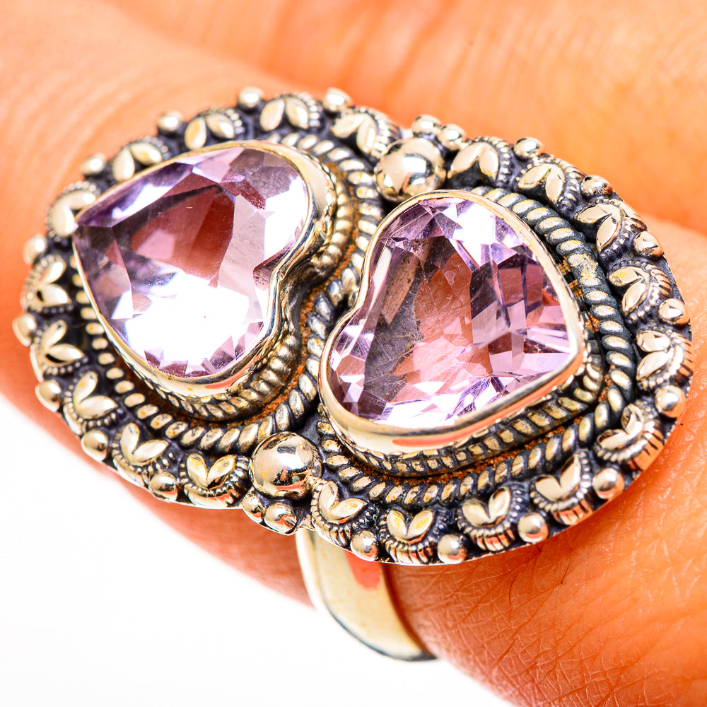 Kunzite Rings handcrafted by Anasilvercos - RING112383