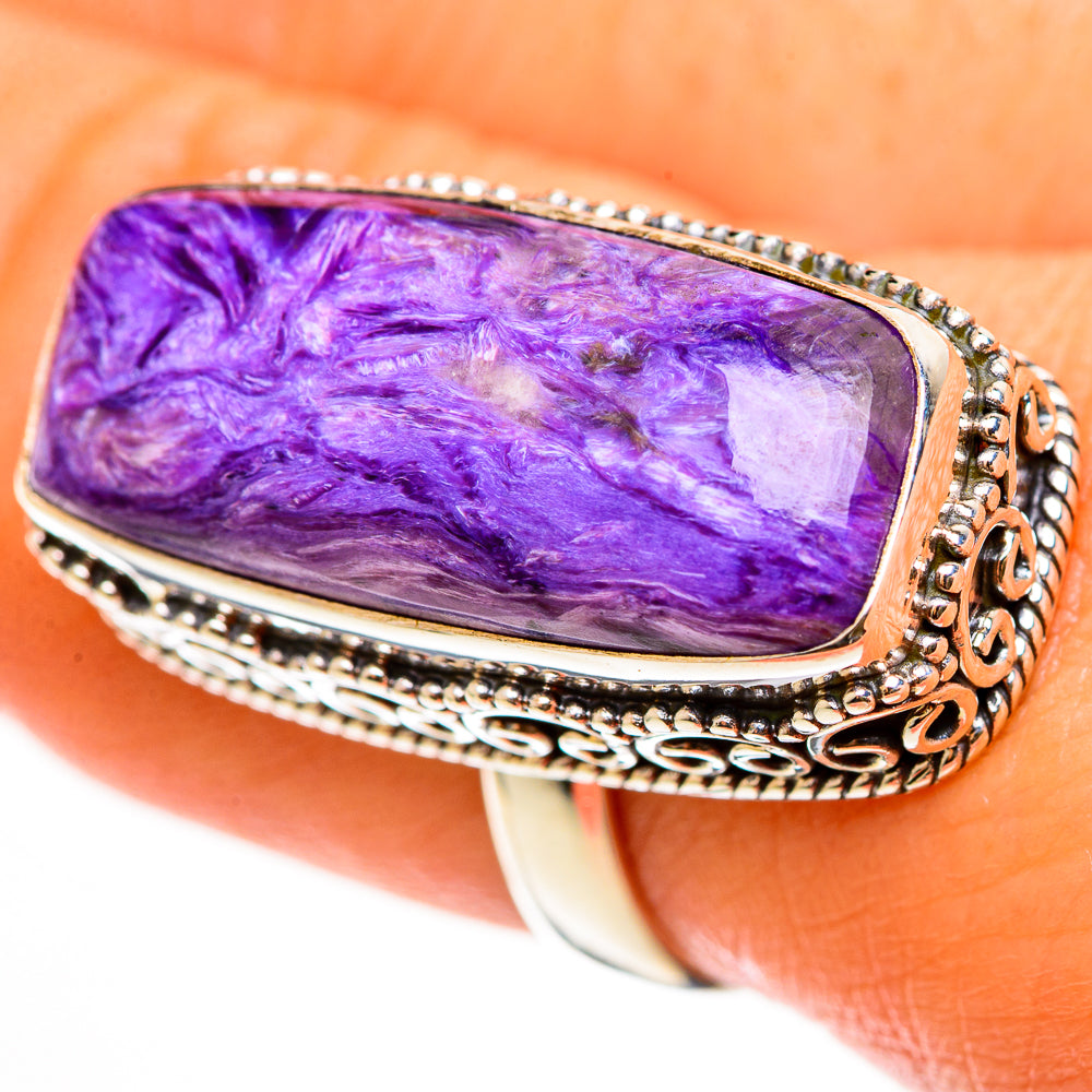 Charoite Rings handcrafted by Anasilvercos - RING112424