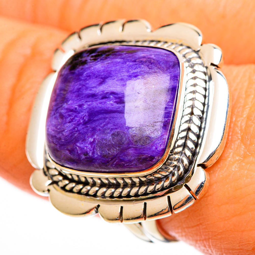 Charoite Rings handcrafted by Anasilvercos - RING112425