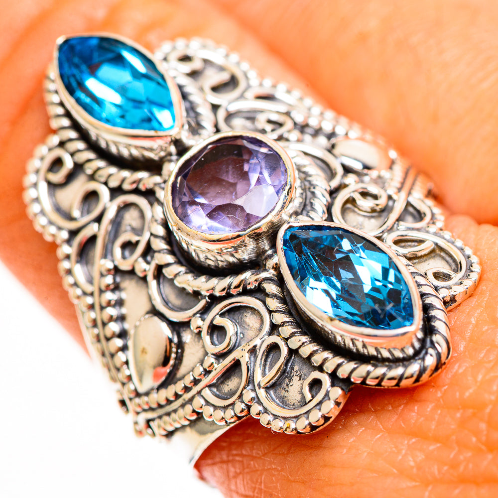Violet Spinel Rings handcrafted by Anasilvercos - RING112444