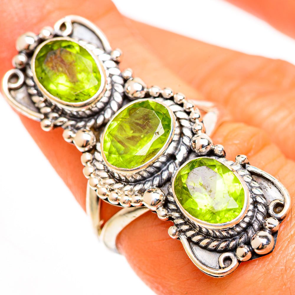 Peridot Rings handcrafted by Anasilvercos - RING112447