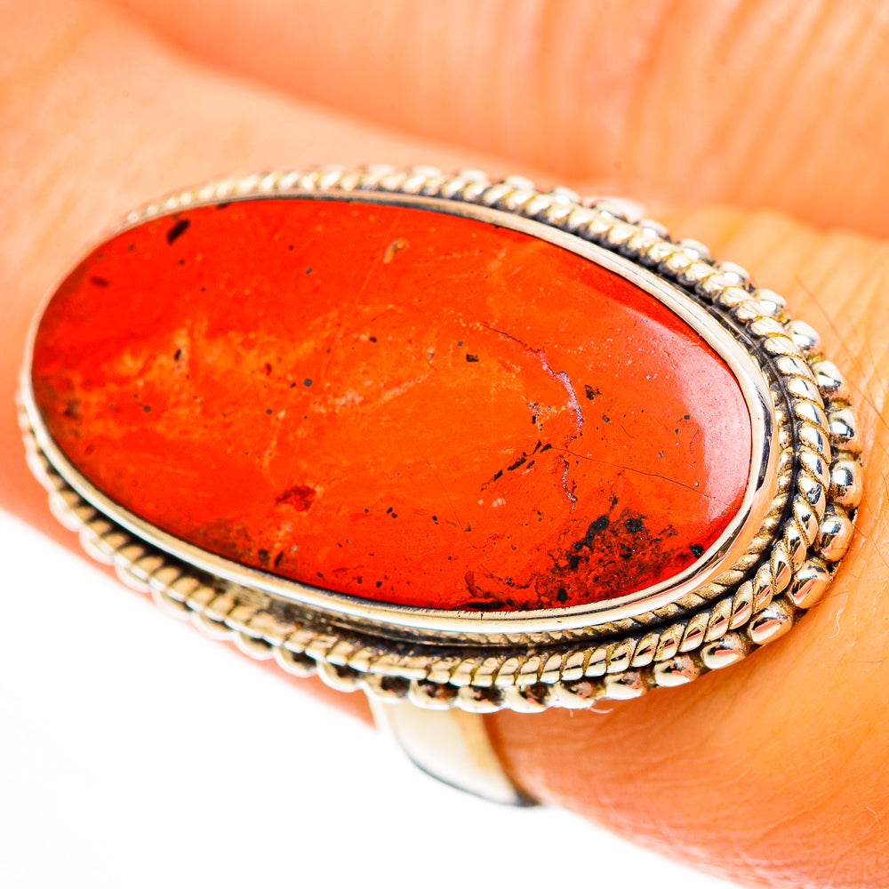 Red Jasper Rings handcrafted by Anasilvercos - RING112461